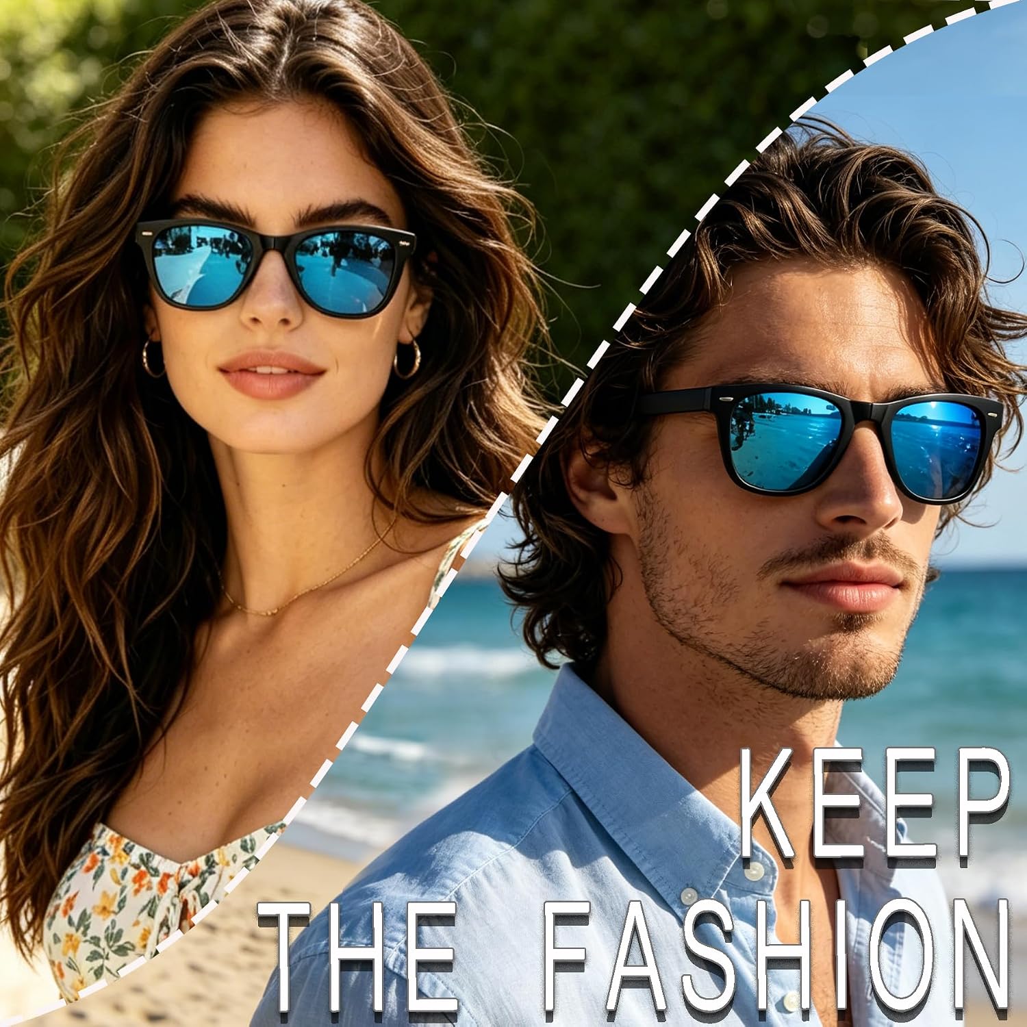 Joopin Square Sunglasses Polarized UV400 Designer Sun Glasses Men Women image 2
