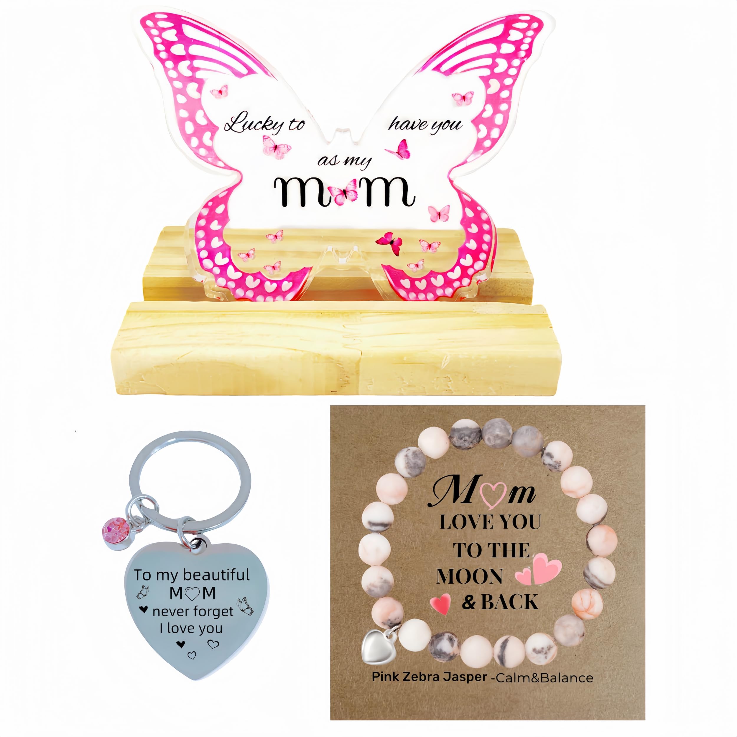 Gift for mum - Thoughtful Birthday Presents and Mothers Day Gifts with Butterfly Decor (Pink)