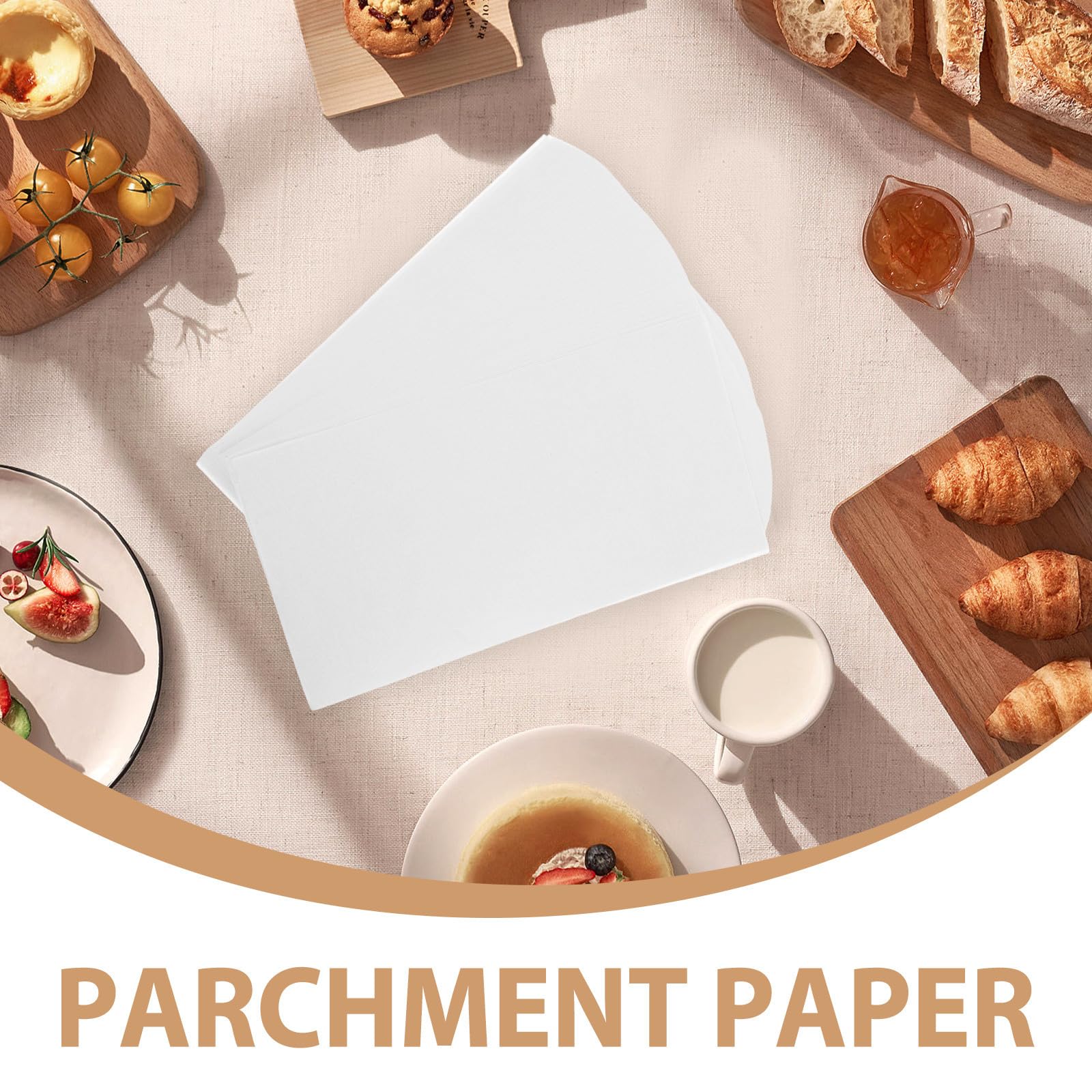 Papel de Pergamino para Hornear, 300 Hojas, 34x17,8cm