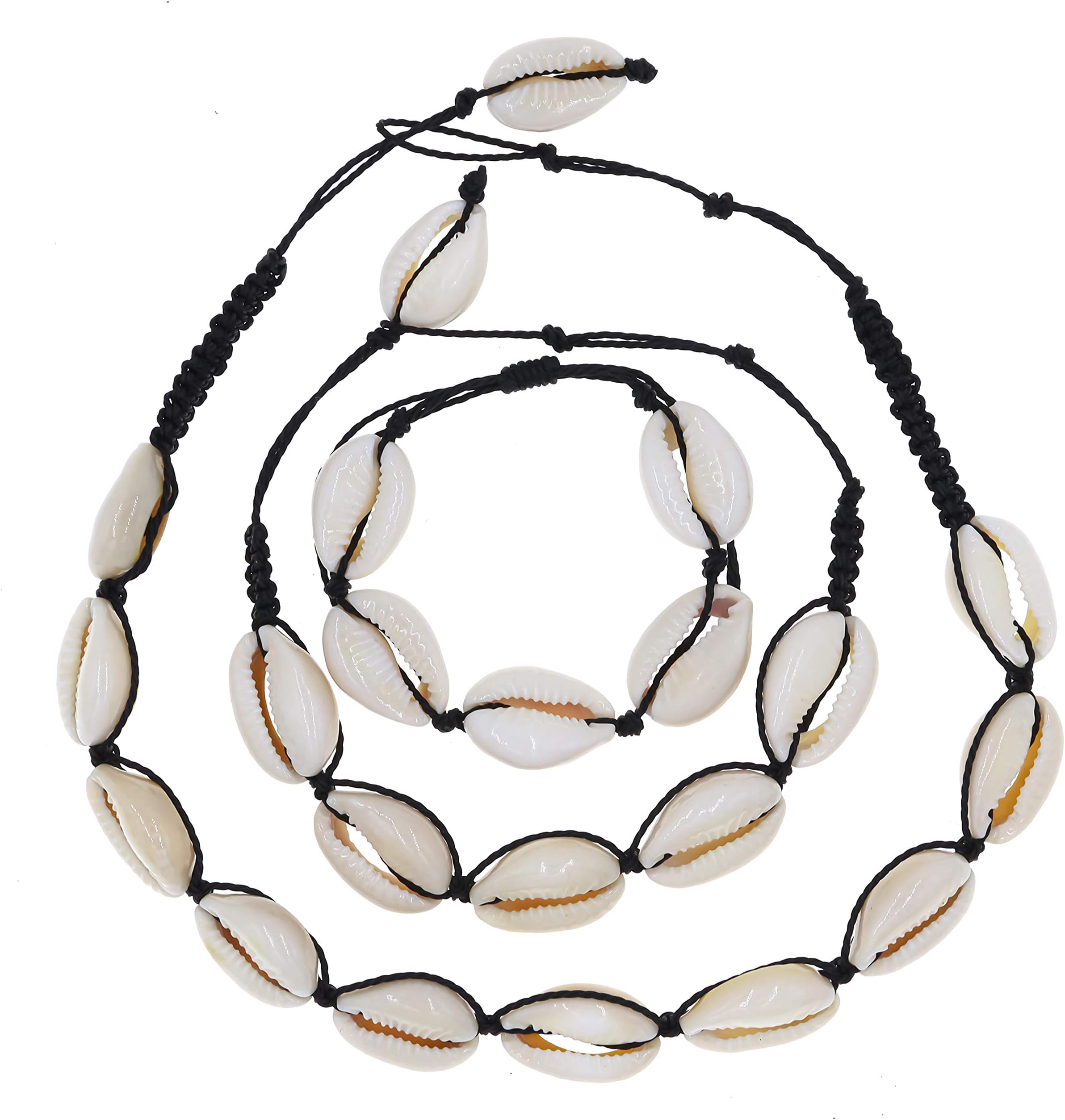 FROG SACCowrie Shell Necklace Anklet Bracelet for Women, VSCO Girl Stuff, Necklaces for Girls, Surfer Seashell Bracelets, Beachy Hawaiian Jewelry Things