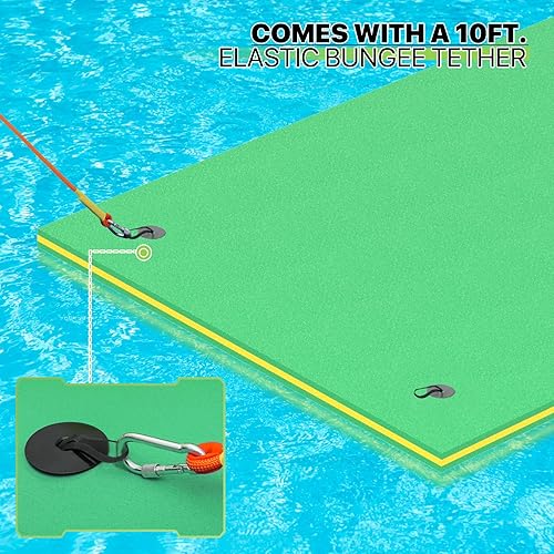 Miniatura 4 de Magshion Large Water Floating Mat for Adults Pool Lake Boating Float Pad 18 x 6 ft