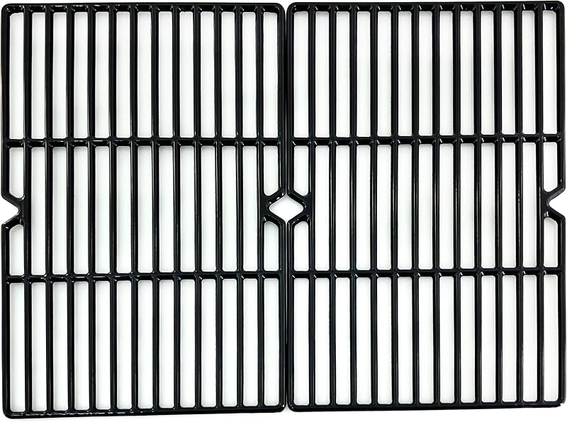 Parts DC107 19 1/4 Inch Set of 2 Porcelain Coated Cast Iron Cooking Grid (12 3/8" x 19 1/4" for Each) Replacement for Charmglow BBQ Grillware Nexgrill Weber Jenn-Air Others