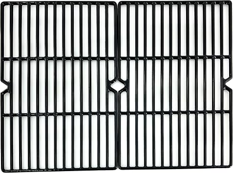 Parts DC107 19 1/4 Inch Set of 2 Porcelain Coated Cast Iron Cooking Grid 12 3/8" x 19 1/4" for Each Replacement for Charmglow BBQ Grillware Nexgrill Weber Jenn-Air Others