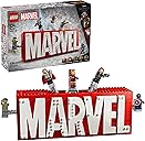 LEGO Marvel: Marvel Logo & Minifigures Building Toy - Marvel Collectible Set for Kids, Boys and Girls, Ages 12+ - Model Kit with 5 Minifigures - Gift Idea for Birthday - 76313