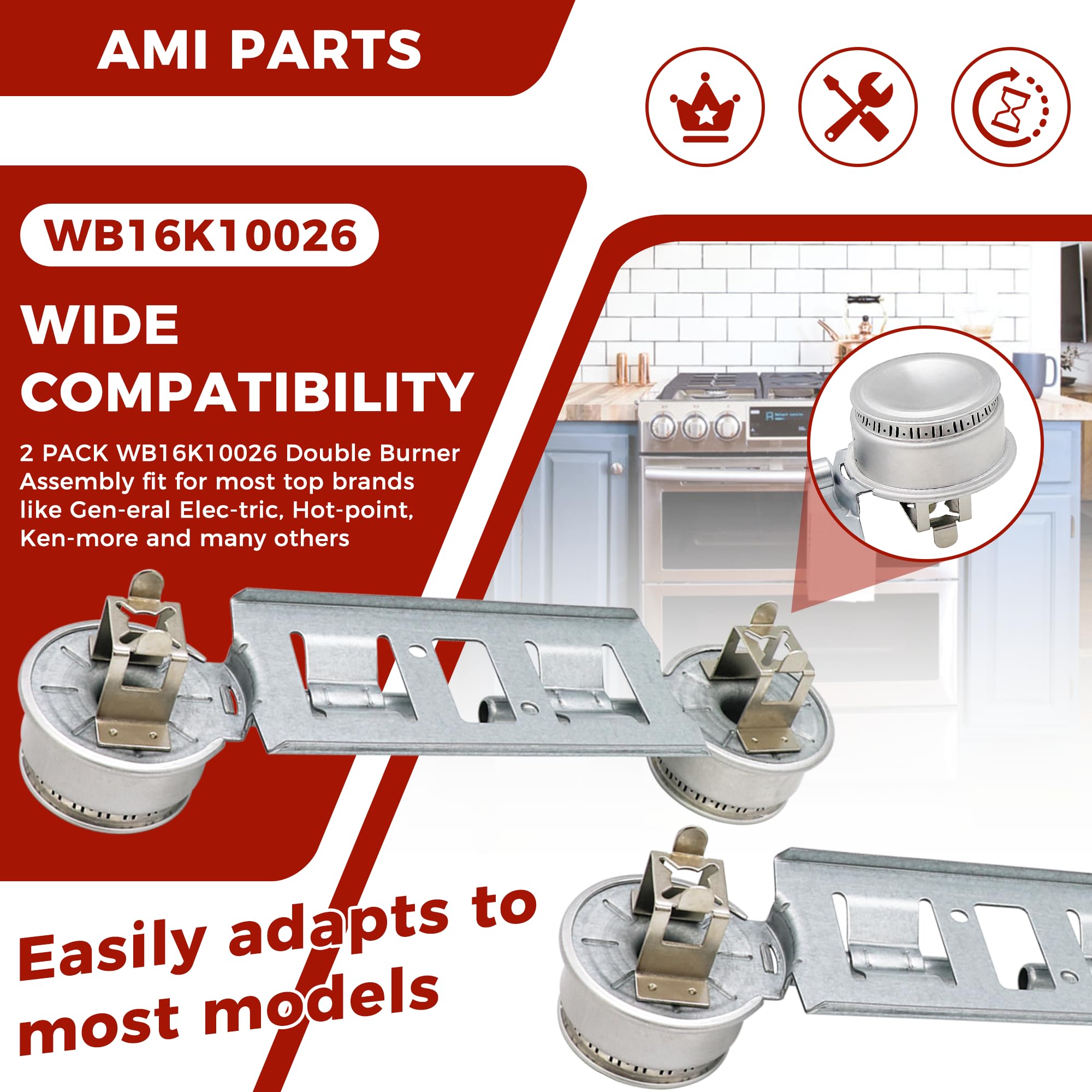 Amazon.com: Double Burner Assembly WB16K10026 WB29K17 Double Stove