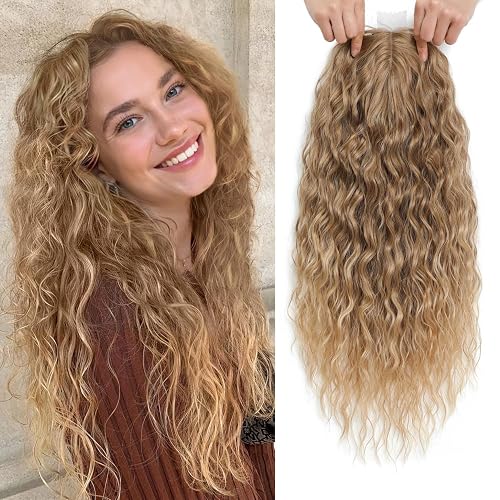 UDU 20" Curly Hair Topper for Women, Instant Style Transformation