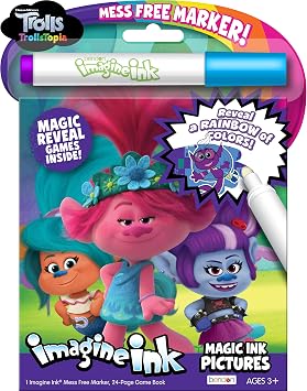 DreamWorks Trolls Trolltopia 12-Page Imagine Ink Pad with 1 Mess Free Marker 50936 Bendon