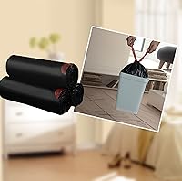 Vista 2 de Begale Pequeña bolsa de basura negra con cordón de 1.2 galones (110 unidades/3 rollos)