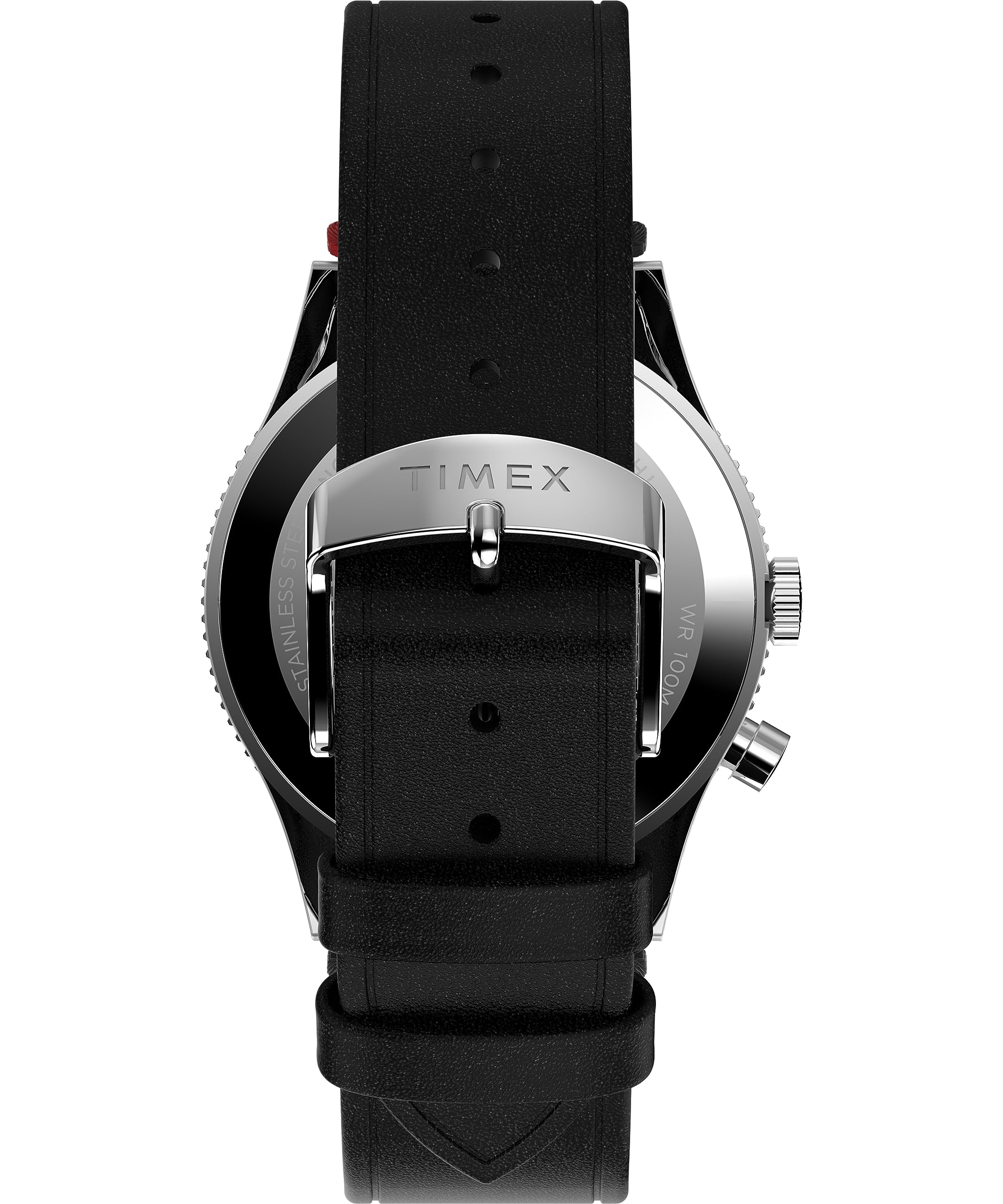 Timex Waterbury Herren-Armbanduhr, 39 mm, schwarzes, zweiteiliges Lederarmband mit Schnellverschluss
