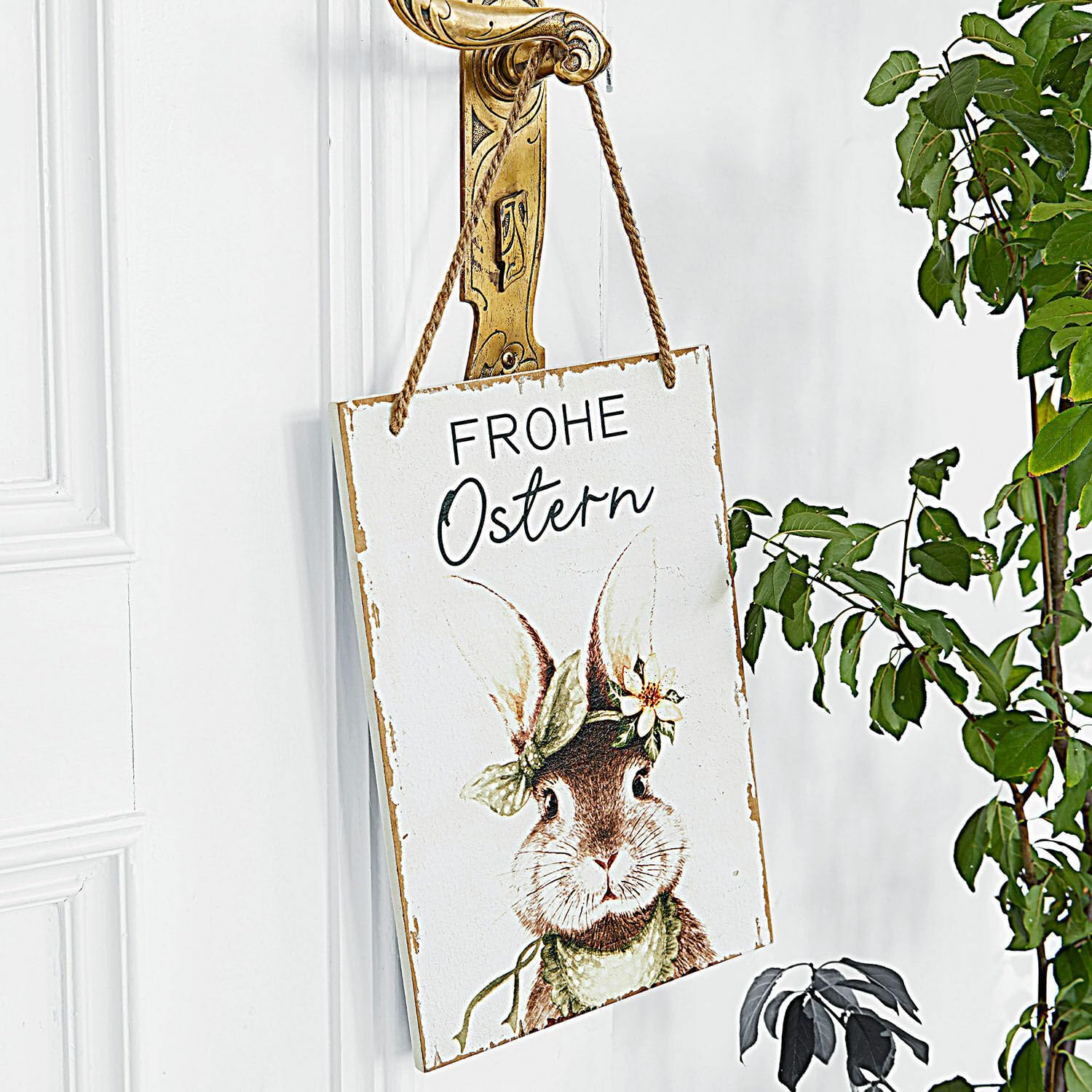 Loberon Dekoboard Yonne, braun/Creme