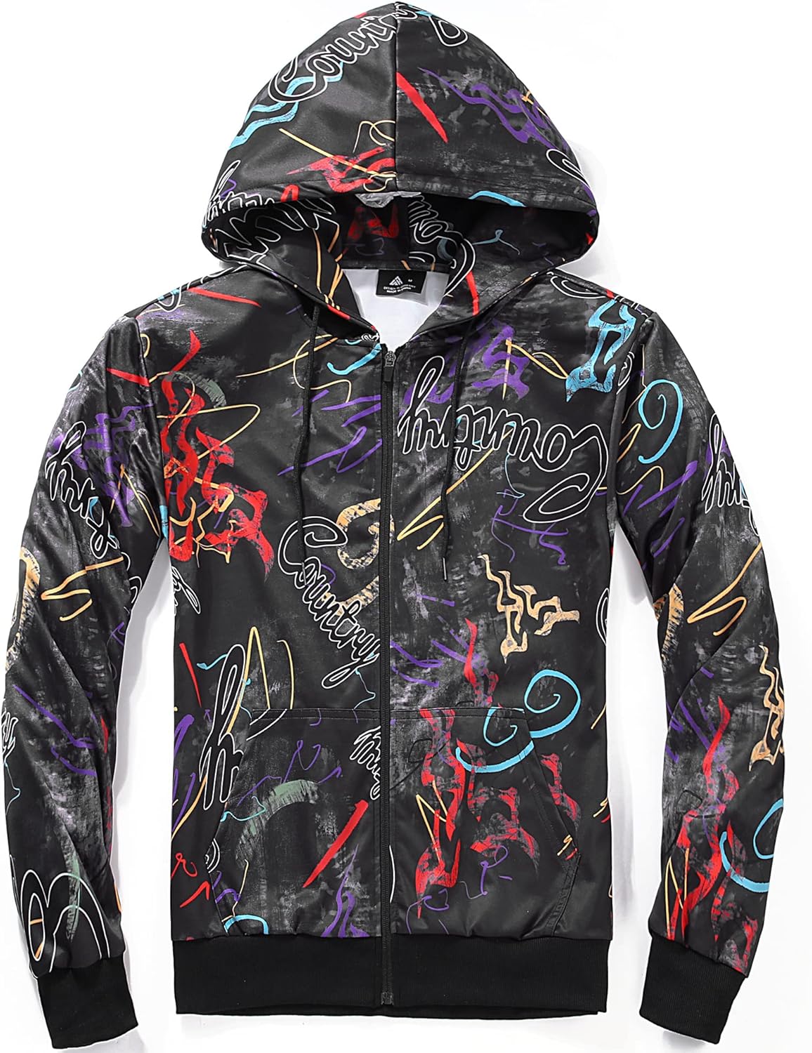 Little Beauty Hoodies for Men Zip Up Hooded Slim Fit Sweatshirt Sports Sweater Jacket
