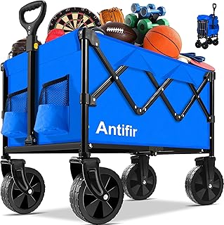 Collapsible Folding Wagon Cart, Portable Garden Wagon...