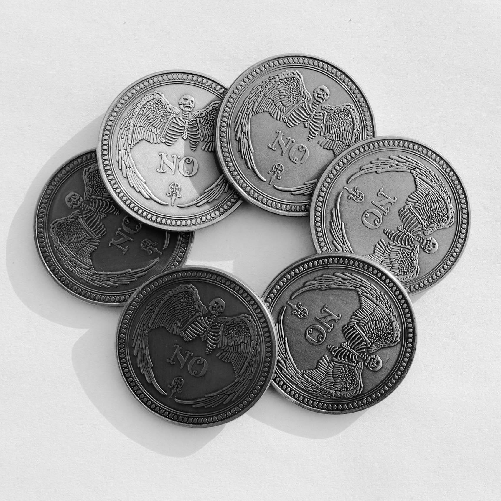 Paquete de 20 monedas de desafío Sí No