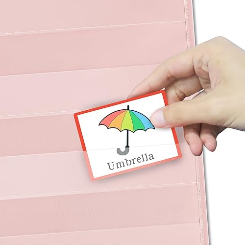 Vista 25 de Godery PreK-12 - Tabla de bolsillo estándar para centros de aula, palabras de pared para aula, suministros de enseñanza en casa (azul)