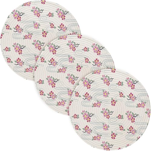 Juego de 3 salvamanteles para ollas calientes de 15 pulgadas, tejido de hilo de algodón, resistentes al calor, para estufa, utensilios de cocina,