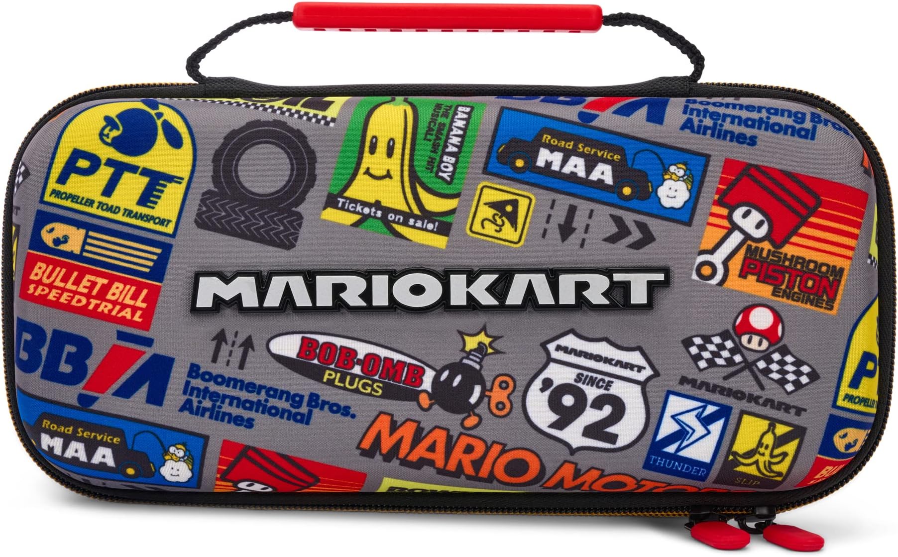 PowerA Protection Gaming Console Kit Case for Nintendo Switch or Nintendo Switch Lite with Accessories Storage, Mario Kart (Officially Licensed)