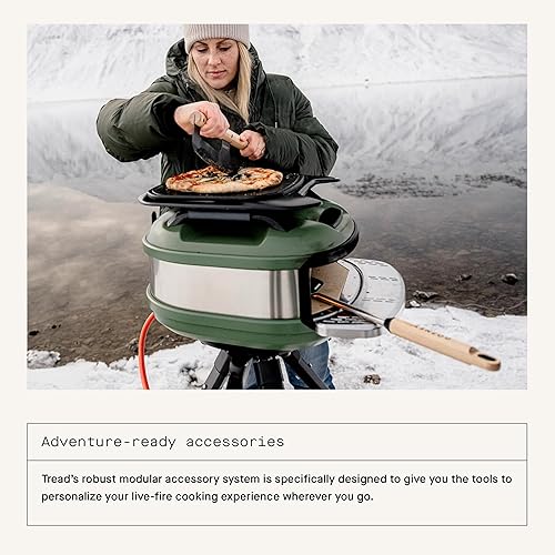 Miniatura 5 de Gozney Tread - Horno portátil para pizza, oliva, hace pizzas de 12 pulgadas, revolucionario quemador de gas lateral, calentamiento rápido, diseño