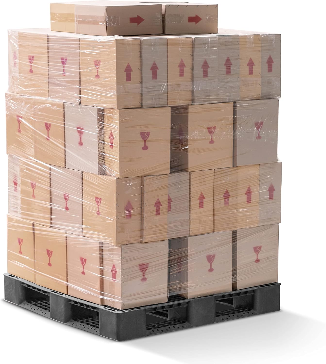 uBoxes Large Cast Stretch Wrap 20" x 1000' 80G Roll With Handle : Stretch Film : Office Products