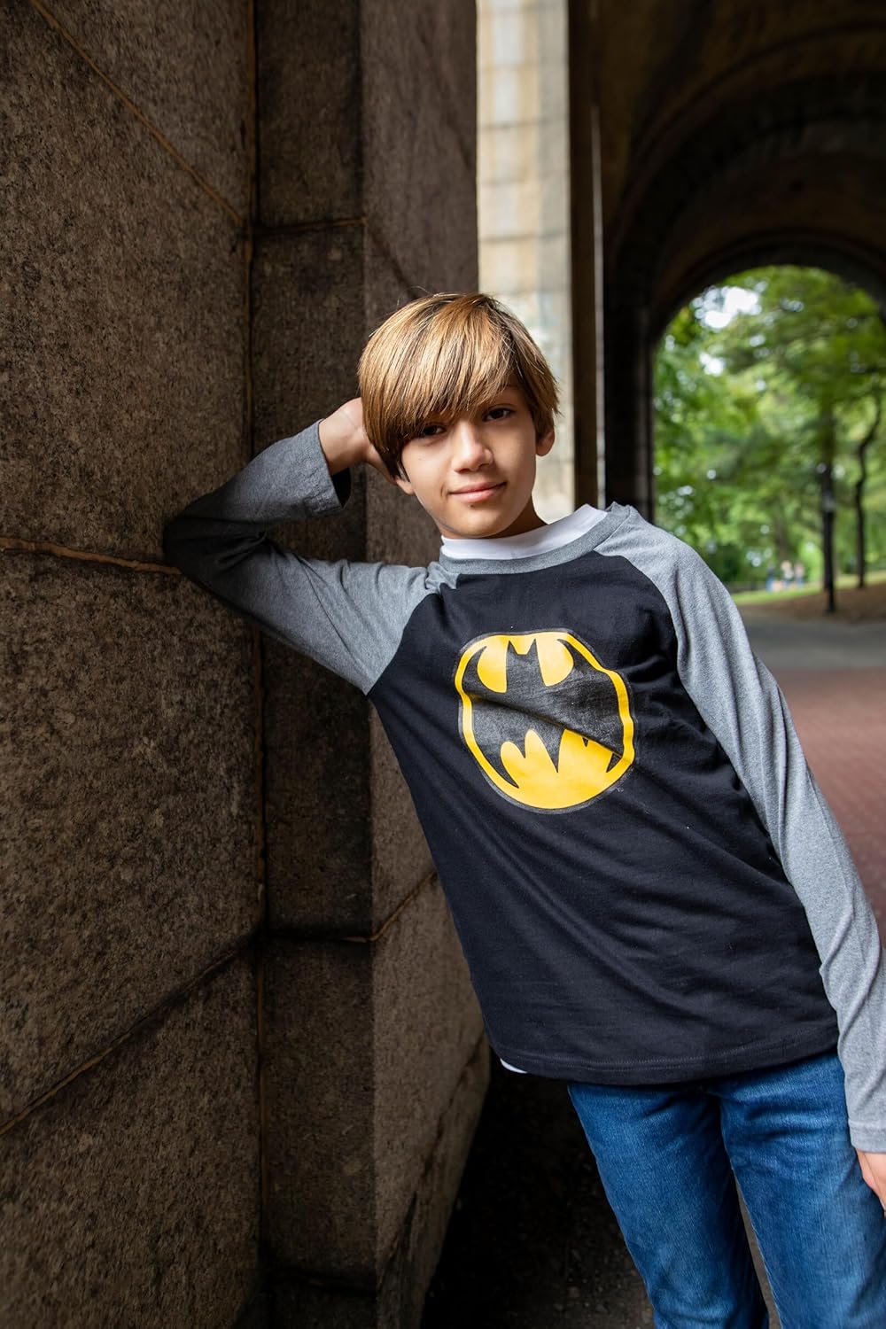 DC Comics Justice League Batman Superman The Flash 3 Pack Hangdown Long Sleeve T-Shirts Toddler to Big Kid - Image 6