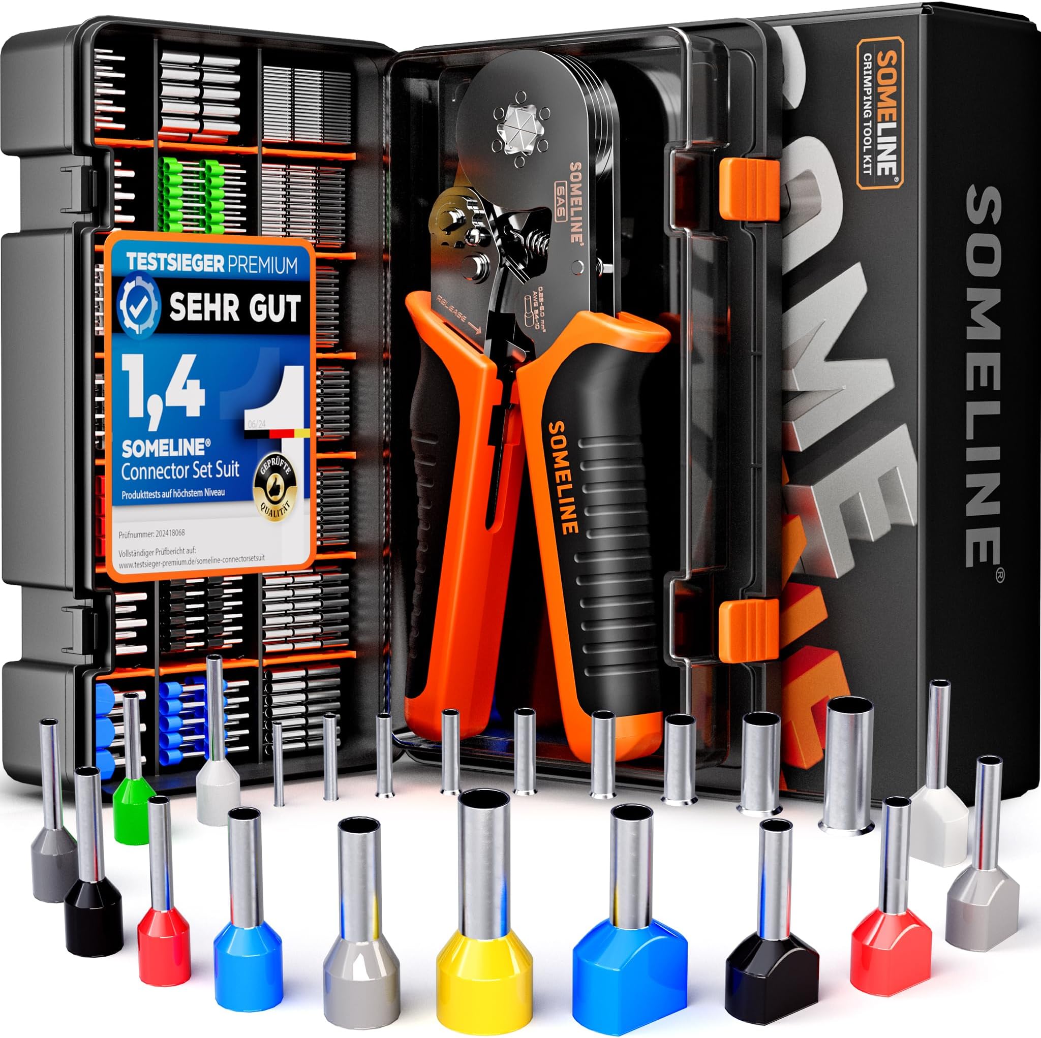 Crimpzange Flachsteckhülsen Kabelschuhe Handzange Crimp Zange 6,3 X 0,8 Mm Set E - Foto 5