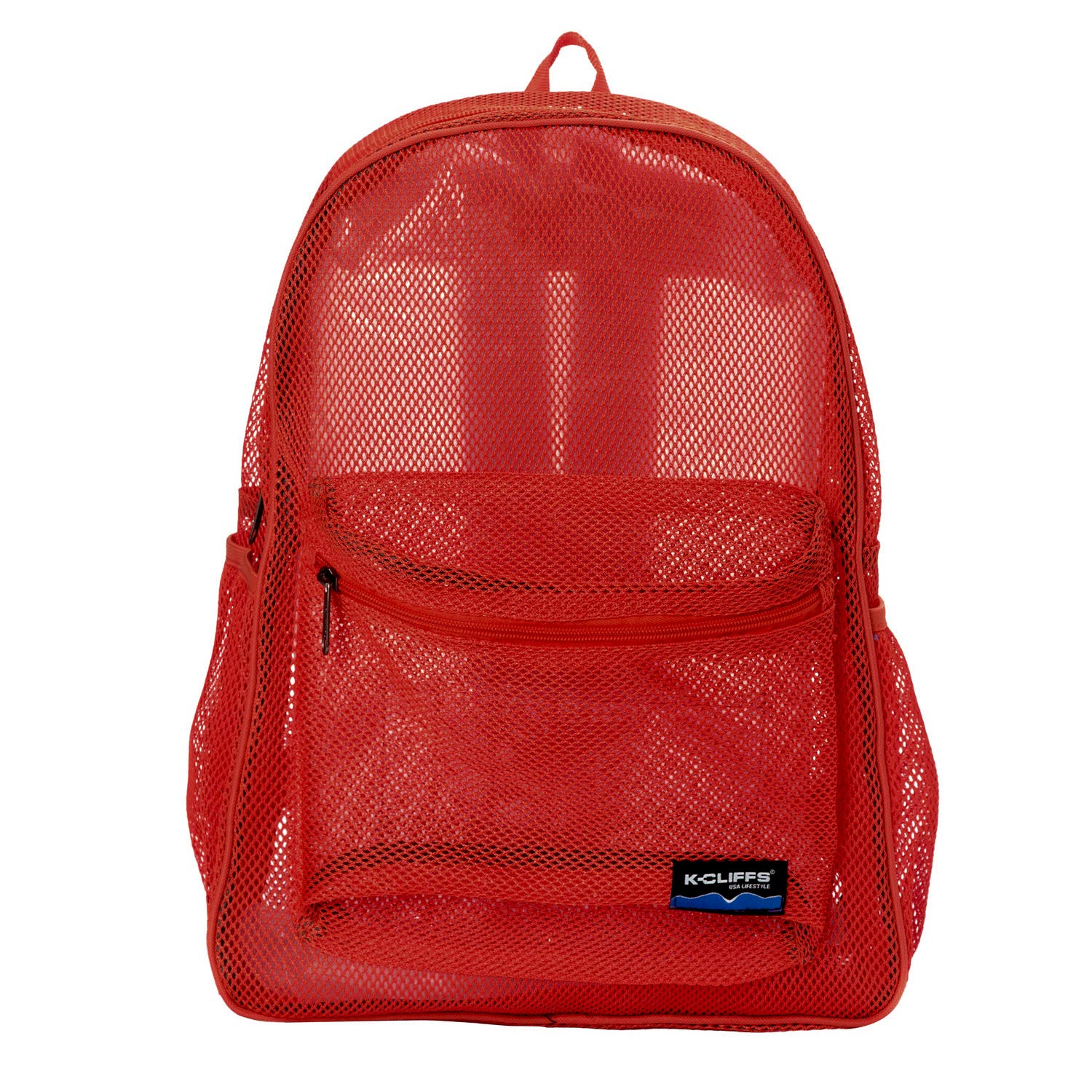 Heavy Duty Classic Student Mesh Backpack | Padded Straps | Red