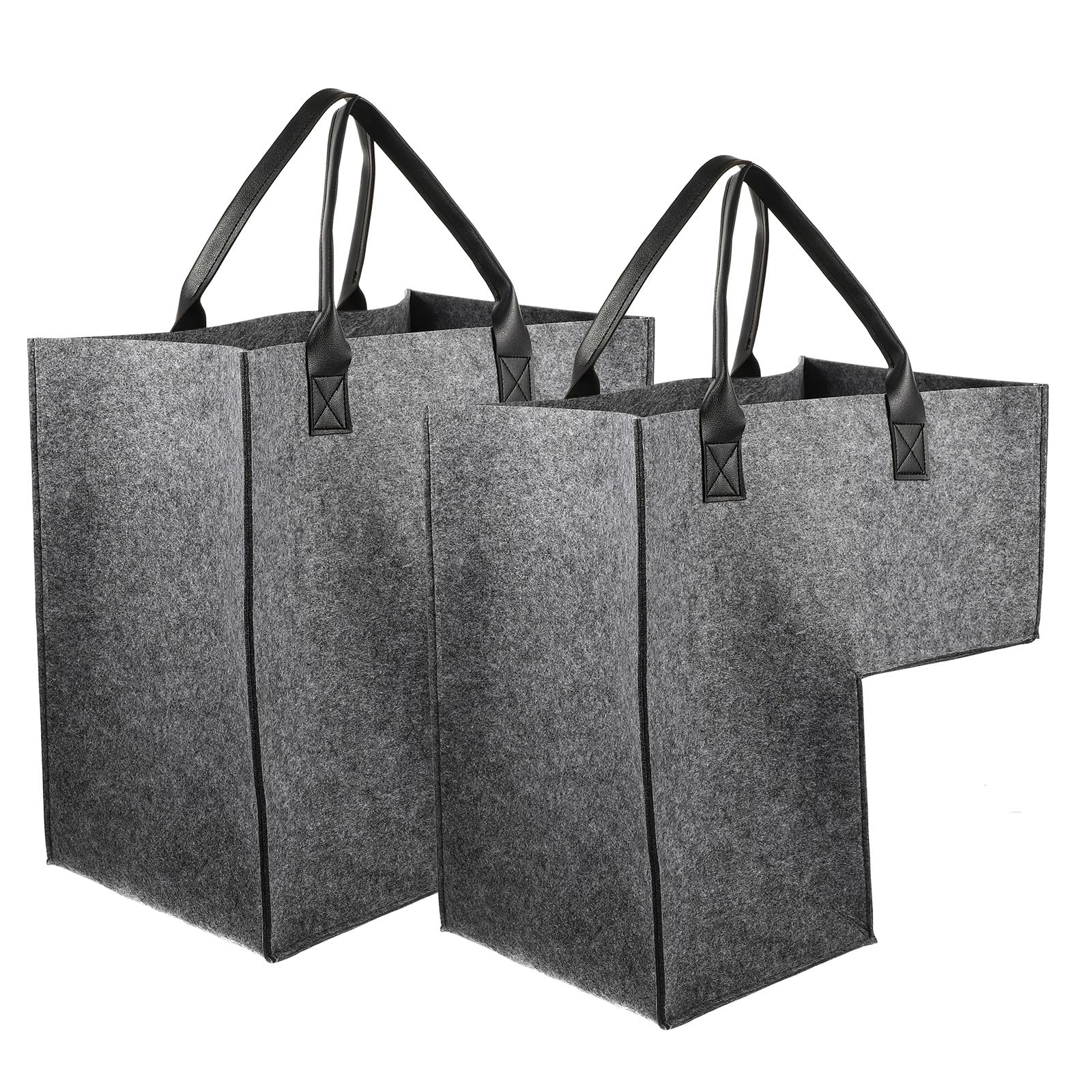 Panier à linge pour escaliers lot de 2 bacs de rangement en feutre
