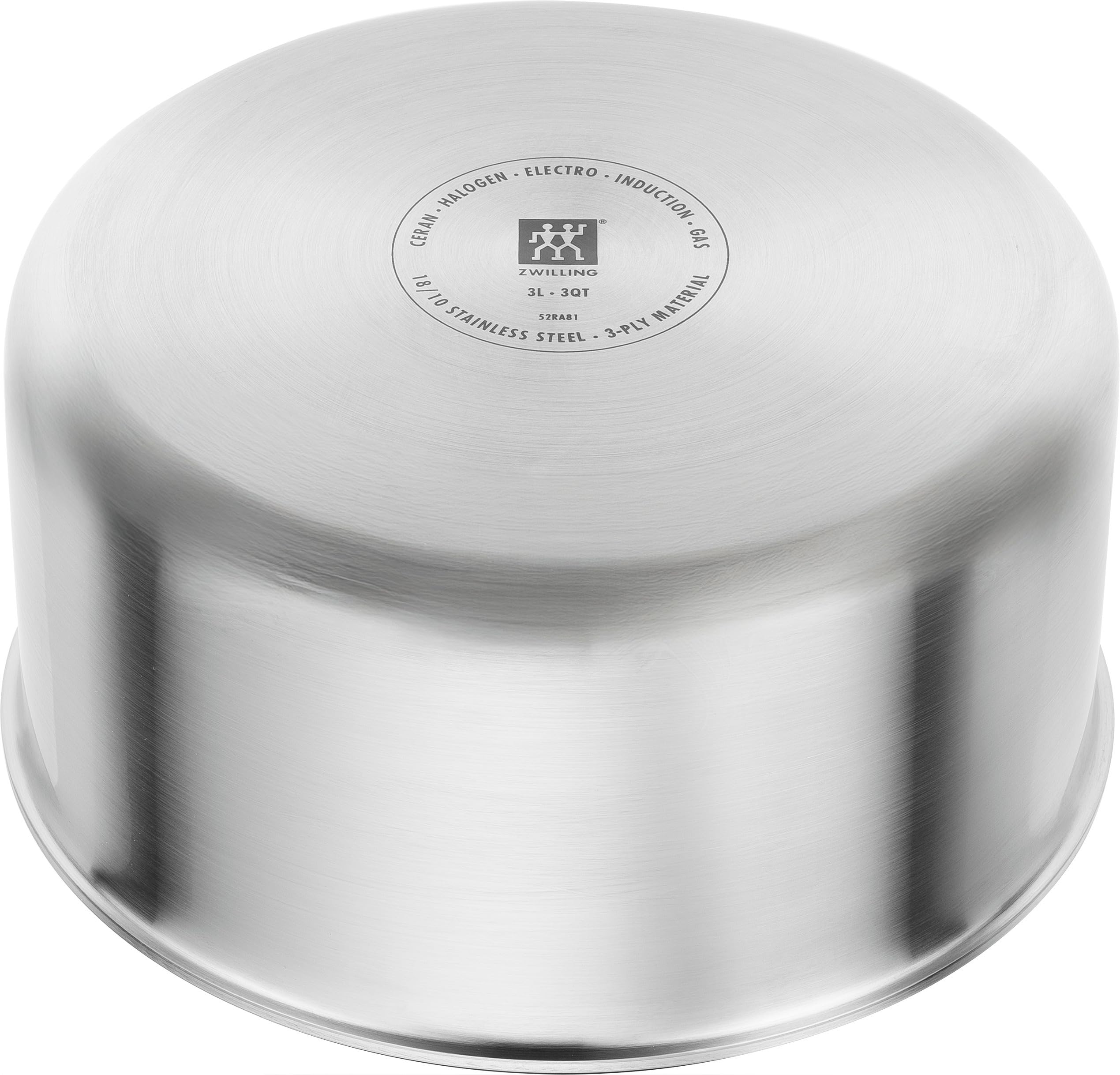 ZWILLING Unlock Batterie de cuisine 5 pièces (casserole 20 + 16 cm, poignée, 2 couvercles en verre), empilable, poignée amovible, acier inoxydable 18/10, pour tous les types de feux, y compris