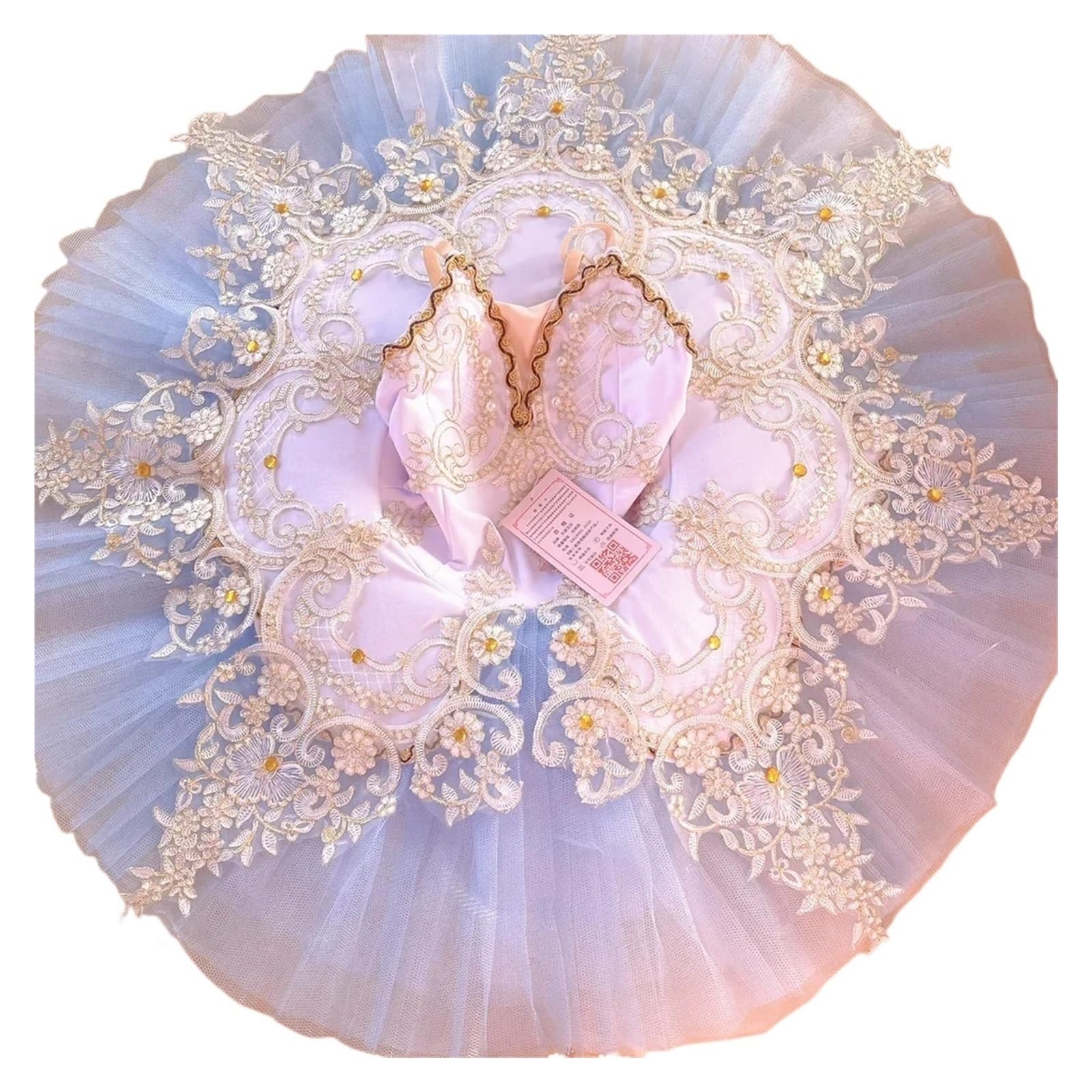 Tutu de ballet professionnel orné de dentelle fine pour danseuse - 3