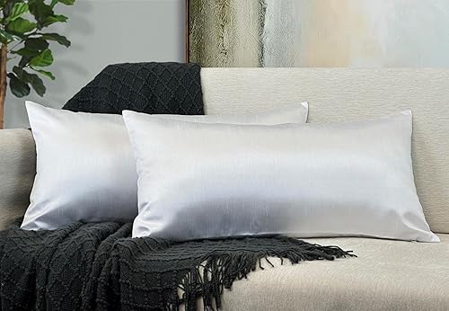 Vista 229 de Aiking Home - Funda de almohada de seda sintética, cierre de cremallera, juego de 2