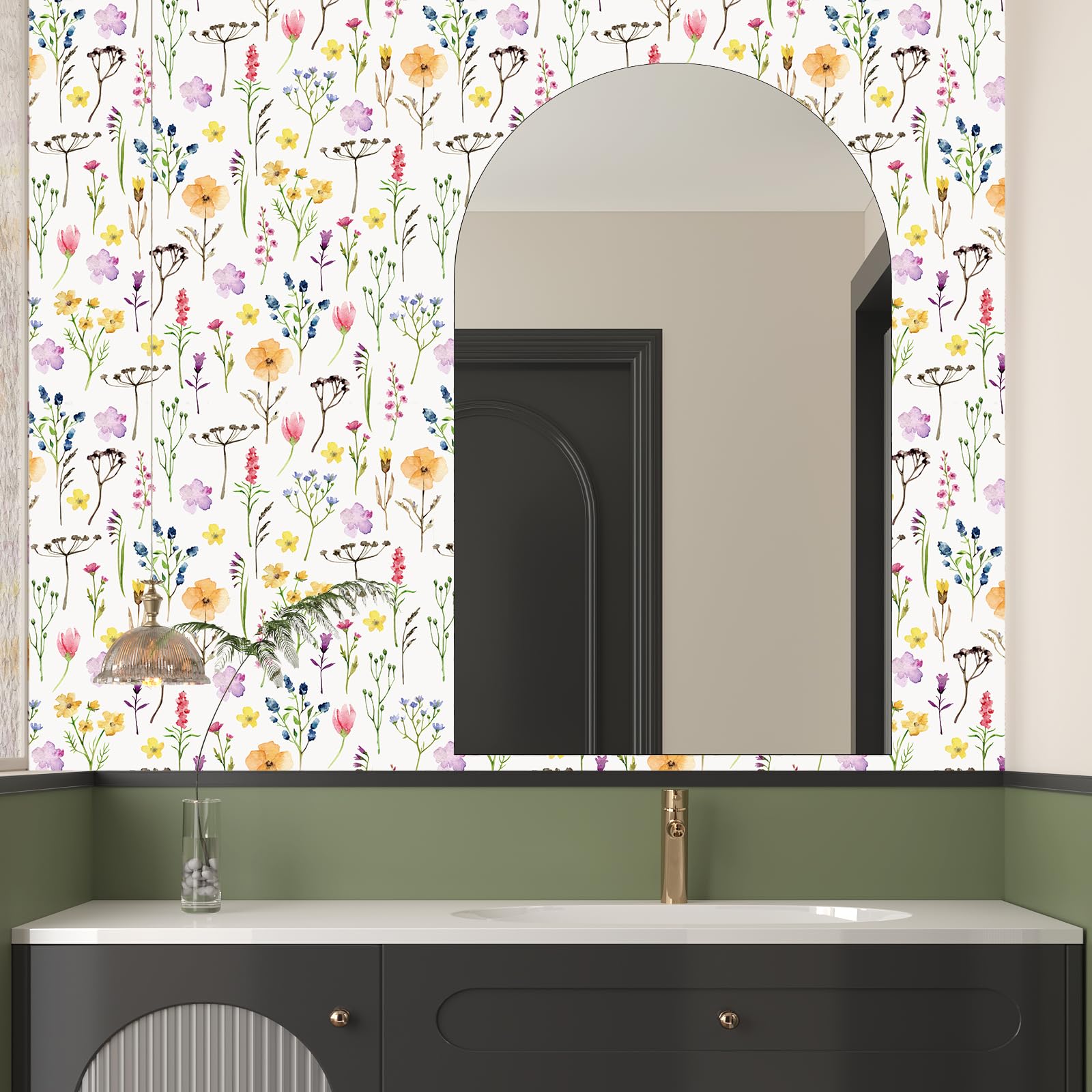 Carta Da Parati Floreale Rosa E Giallo VaryPaper – 44,5x200 Cm, Autoadesiva E Impermeabile Per Mobili E Pareti