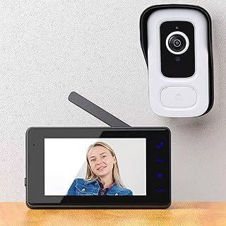 Garsent Kabellose Video-Türklingel, 1080p-WLAN-Türsprechanlage mit 4,3-Zoll-Display, Intelligente Türklingelkamera mit Zwei-Wege-Audio und Nachtsicht