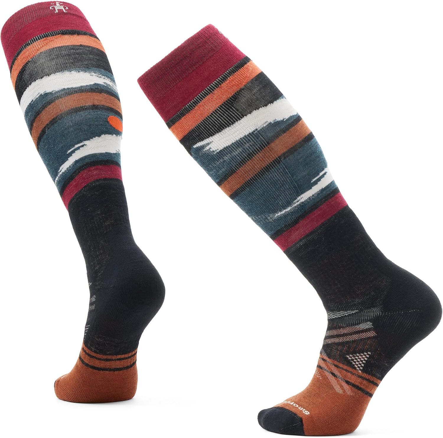 Smartwool Men's Ski Full Cushion Midnight Ski Pattern Over the Calf Socks