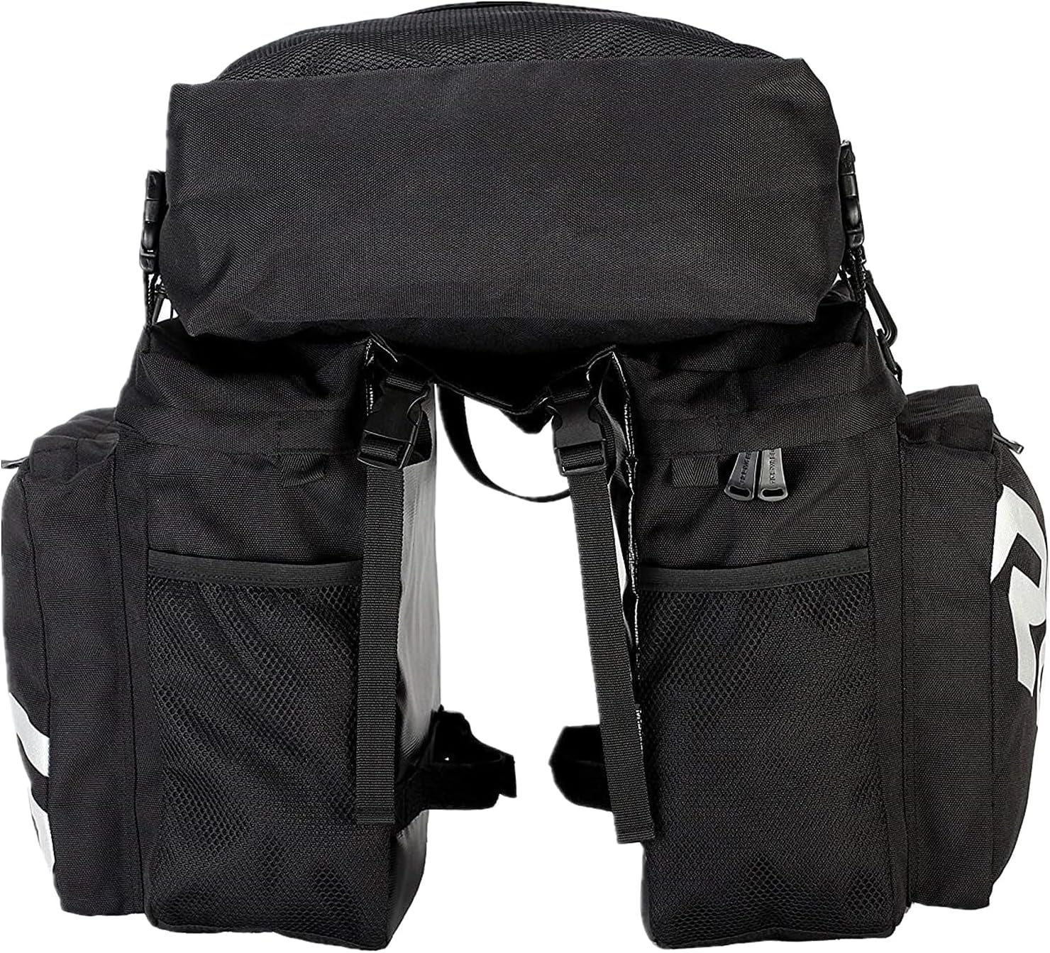 UNISTRENGH Bike Panniers Waterproof Bag - 3 in 1 Multi Function Messenger Panniers for Bicycles - Bicycle Rear Seat Trunk Bag - Saddle Bag for MTB Road Cycling (Black)