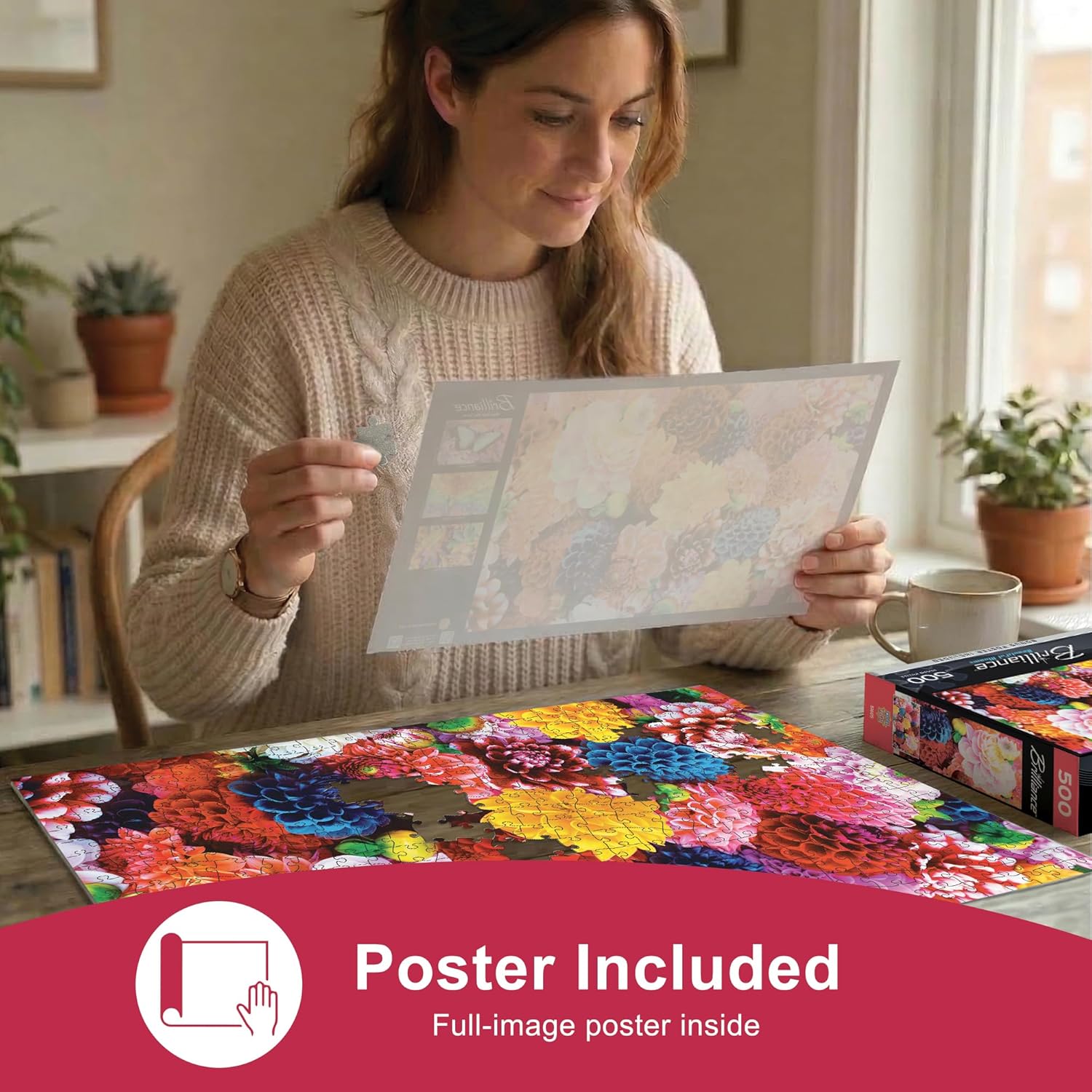 MasterPieces 550 Piece Jigsaw Puzzle for Adults and Family - Beautiful Blooms - 18"x24"