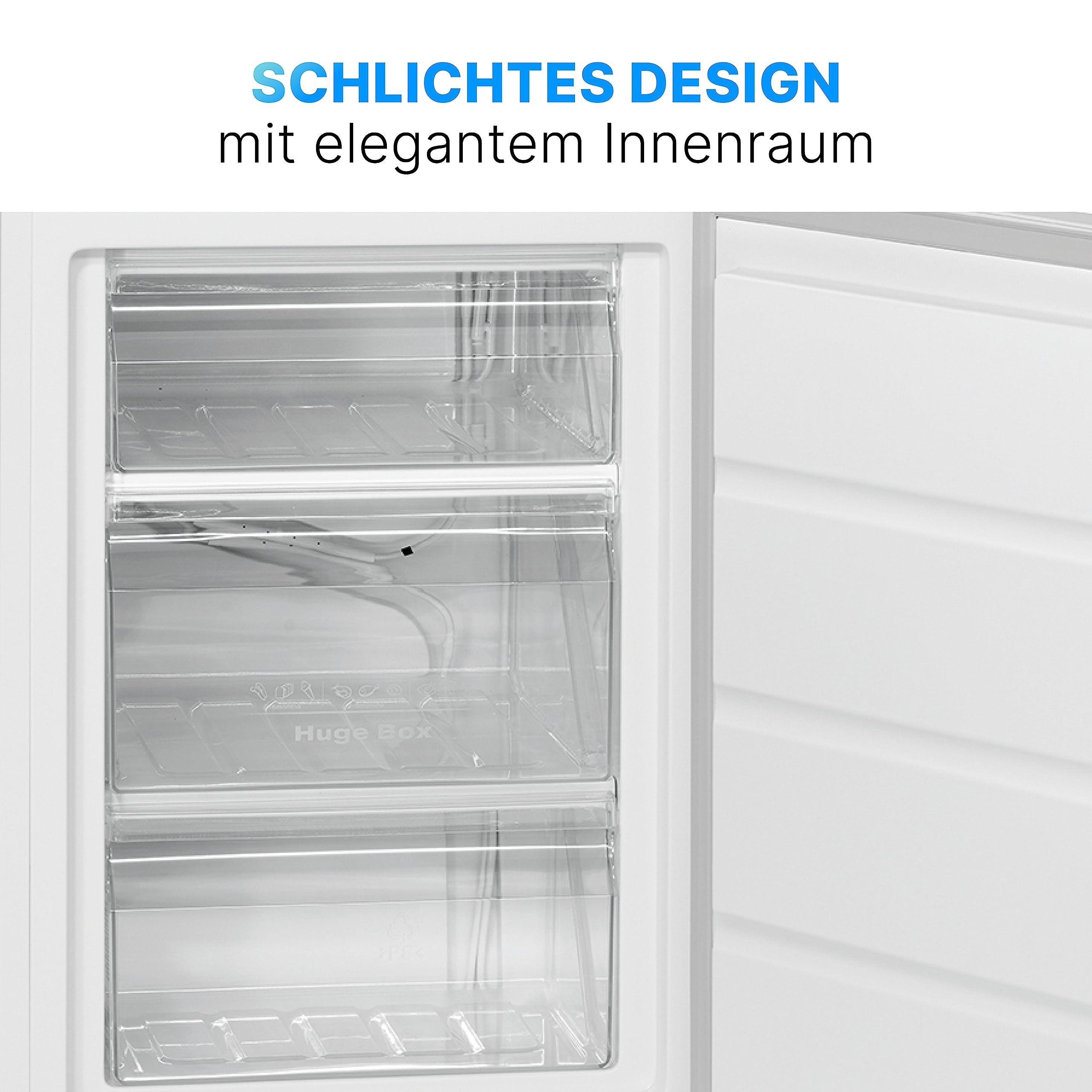 Bomann Gefrierschrank 85L Energieklasse D -18°C 3 Schubladen wechselbarer Türanschlag GS 2196.1 weiß