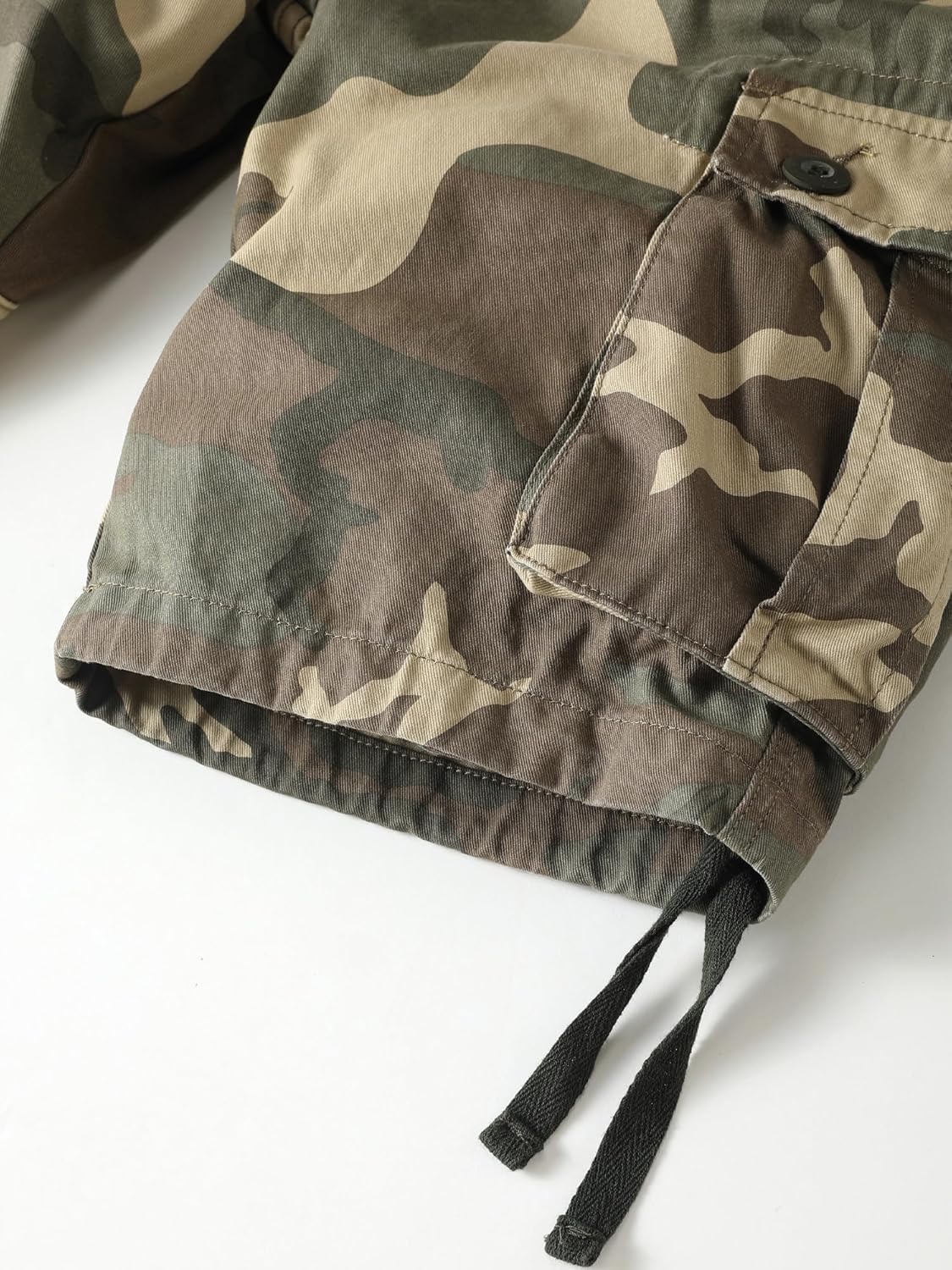 Camo Cargo Shorts for Men Cotton Casual Wild Outdoor Work Relaxed Fit Shorts with Multi-Pockets - Image 7