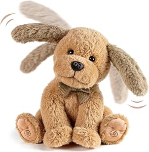 OR OR TU Baby Animated Plush Dog, Interactive Singing Talking Puppy Dog Stuffed Animal Toys, 10”