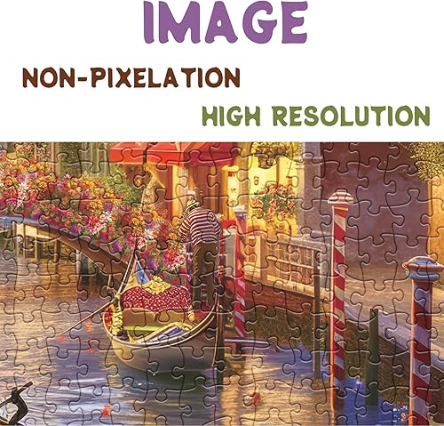 Miniatura 4 de Italia Venecia - Rompecabezas de paisaje para adultos, 1000 piezas, coloridos rompecabezas escénicos de la ciudad de Europa, rompecabezas artísticos