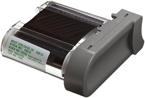 Brady R6010 TLS2200 y TLS PC Link de 75 pies de longitud, 2 pulgadas de ancho, color negro serie impresora - Cinta
