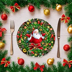 Kit C/ 6 Unidades Capas Para Sousplat 35cm Natal (SNAT0104)