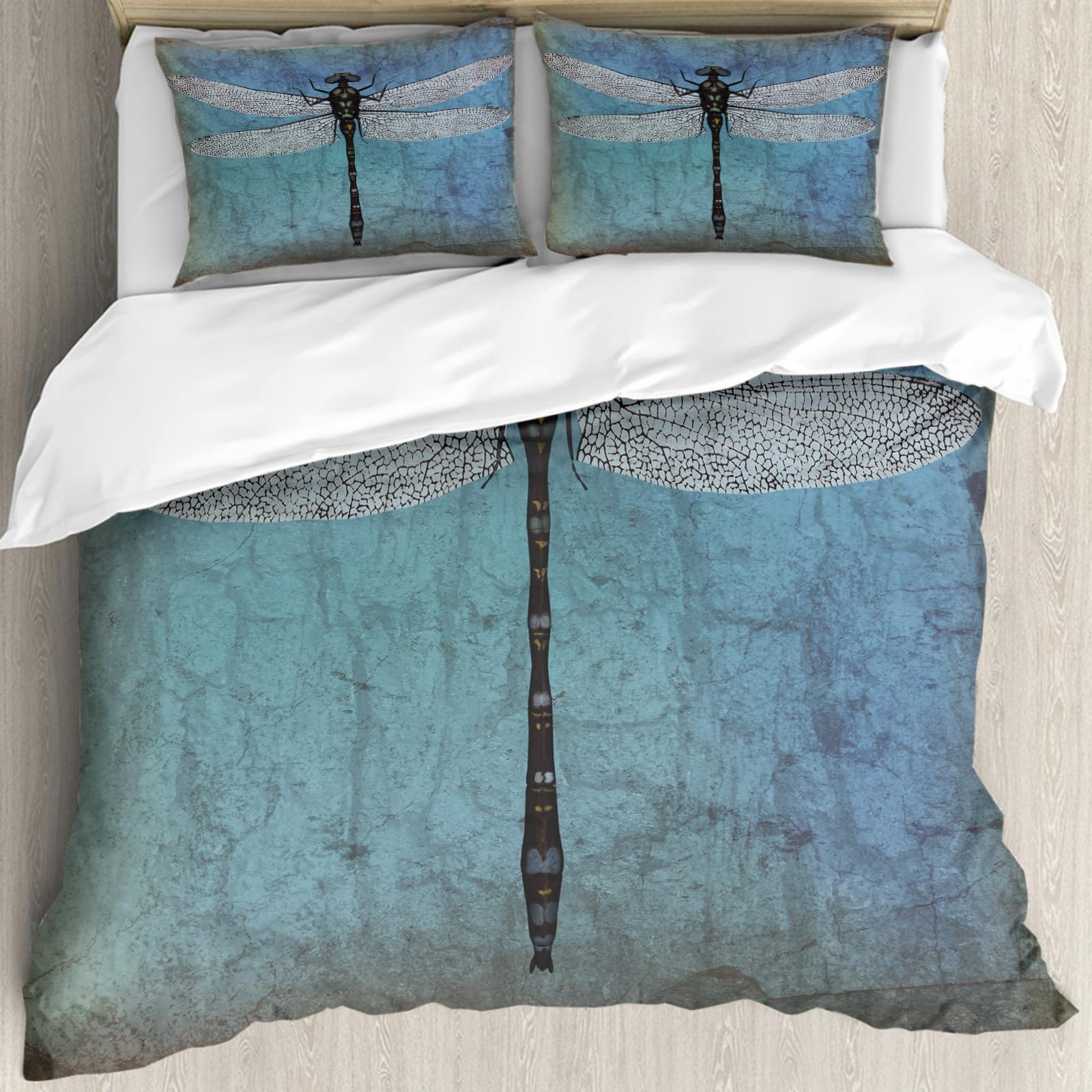 Housse de couette libellule 228x264cm hypoallergénique pour éliminer les inconforts nocturnes