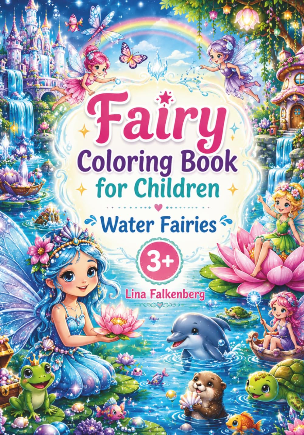 Fairy coloring book for children – Water fairies: Magical fairy coloring book with ponds, rivers, and water friends for children aged 3–7 years (Magical Fairy Worlds)