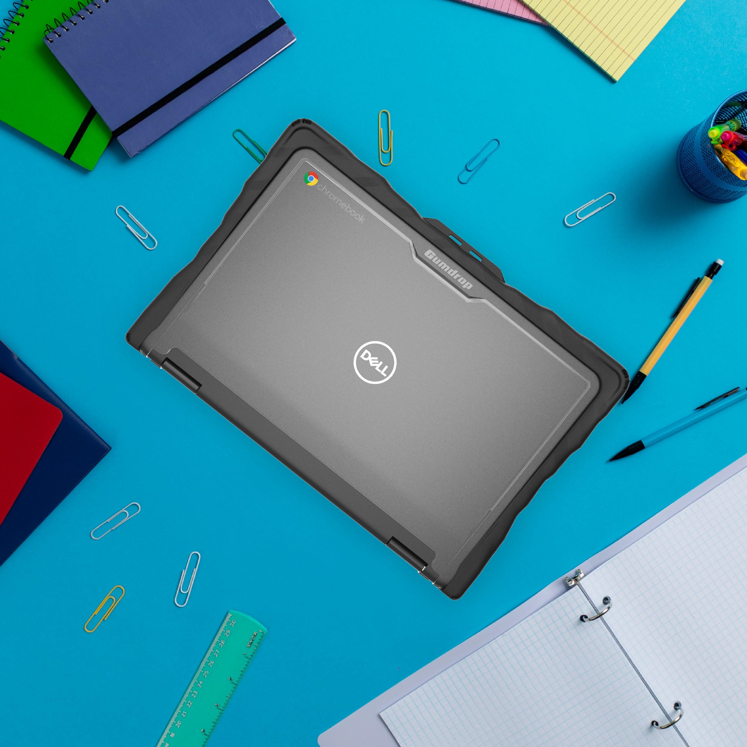 Gumdrop DropTech - Custodia rigida per laptop Dell Chromebook 3120 | 3110 | 3100 (2 in 1), robusta, testata contro le cadute, antiurto, protezione affidabile del dispositivo per studenti, insegnanti e