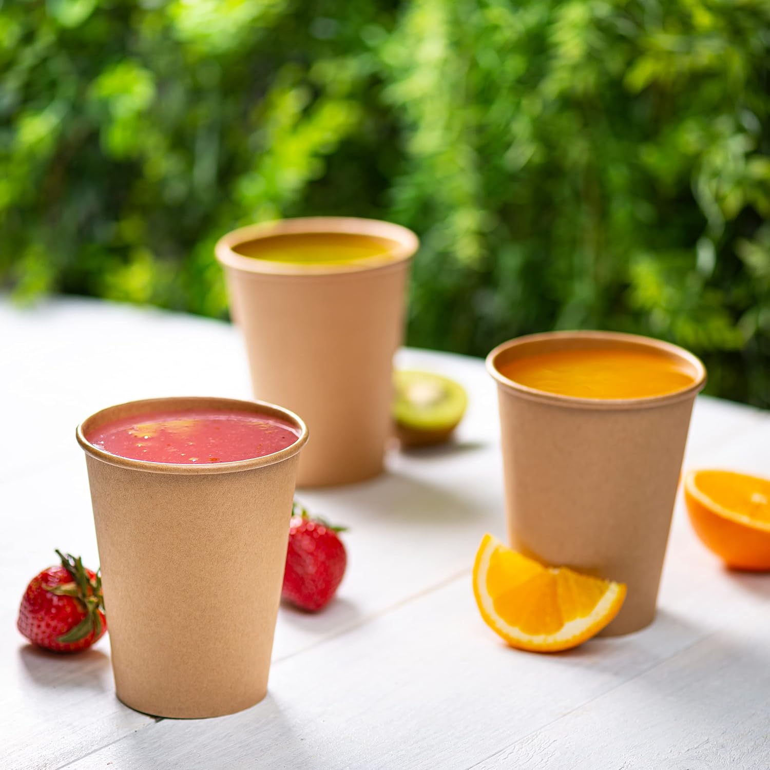 Comfy Package [Case of 1,000 10 oz. Kraft Disposable Paper Cups, Hot Coffee Cups Brown Unbleached - Eco-Friendly Cups