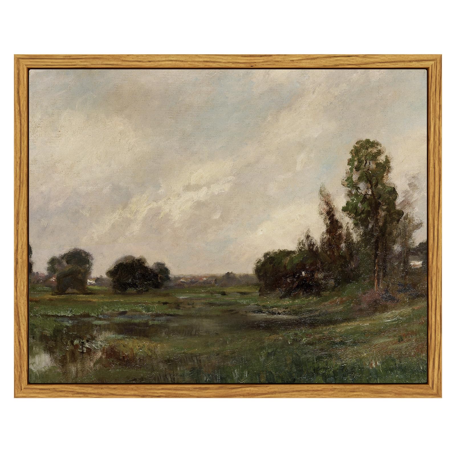 InSimSea Framed Canvas Wall Art, Meadow with Flowers Painting, Landscape for Living Room, Bedroom, Home, Bathroom Decor, 8x10 — view 146