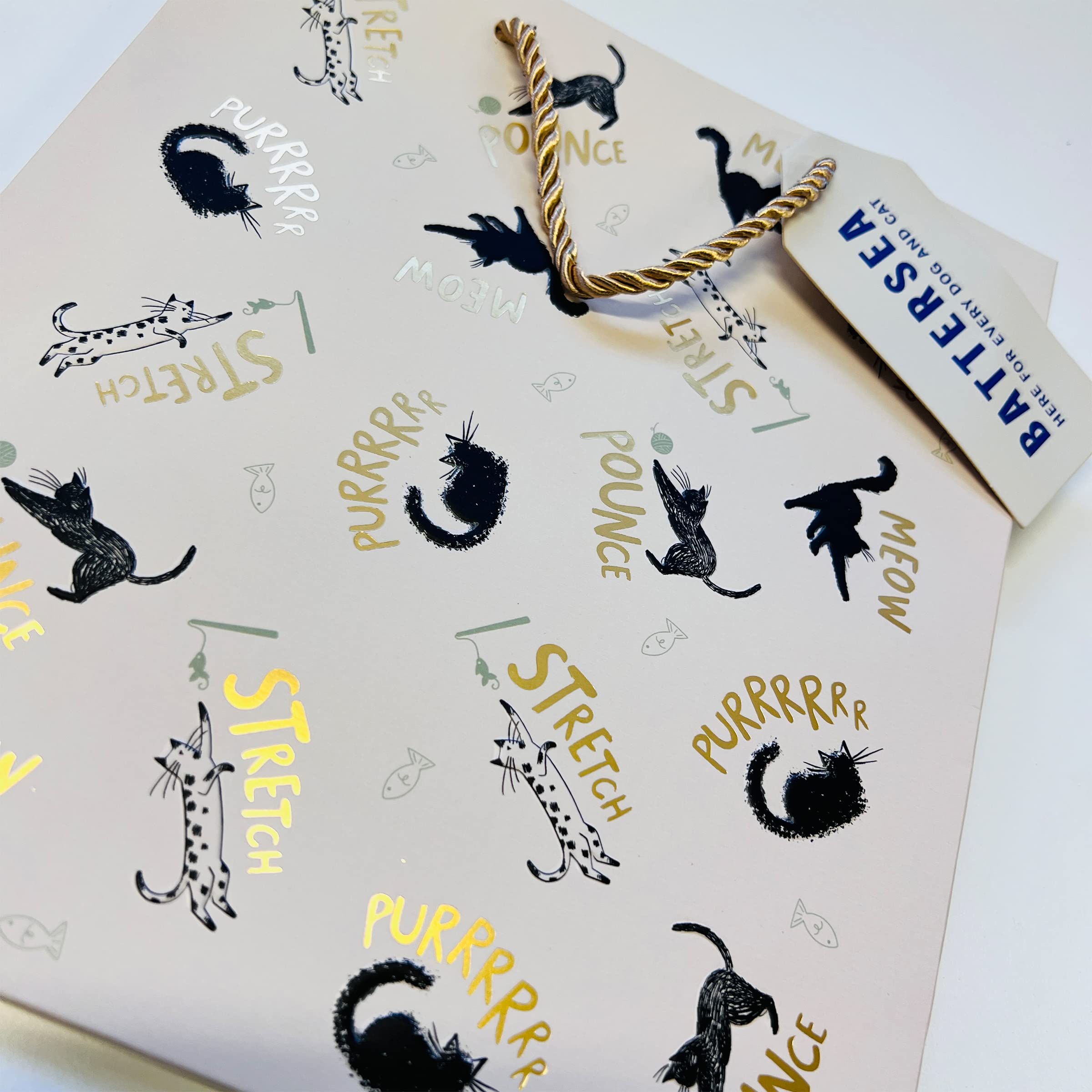 Cardology - Charity Cat Gift Bag, Medium Size, Cat Lover Gift Bag For Birthdays or Celebrations, Cats Gift Bag Medium - Image 2
