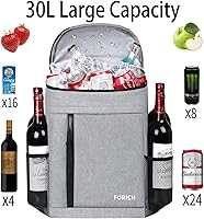 Vista 3 de FORICH - Mochila térmica suave, con aislamiento impermeable, a prueba de fugas, mochila portátil de tamaño pequeño para trabajar, almuerzo, viajes