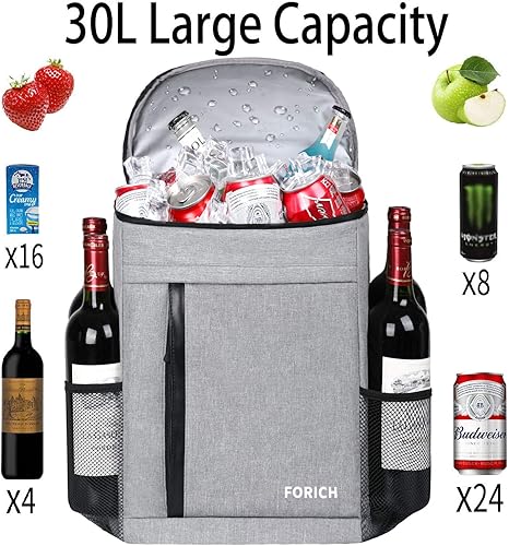 Miniatura 3 de FORICH - Mochila térmica suave, con aislamiento impermeable, a prueba de fugas, mochila portátil de tamaño pequeño para trabajar, almuerzo, viajes,