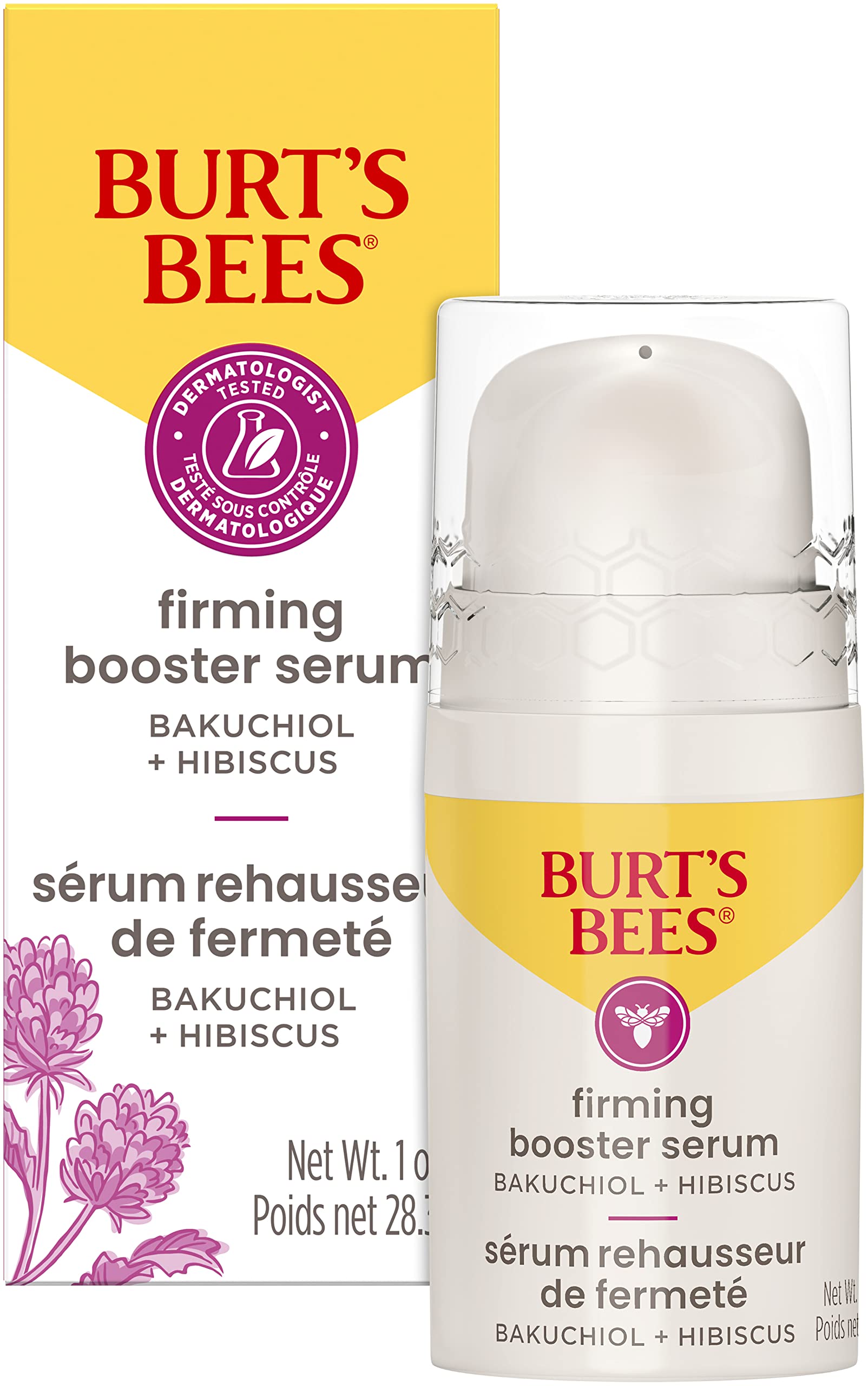 Burt's Bees Firming Collagen Face Serum, Natural Origin Retinol Alternative Improves Skin Texture & Supports Anti-Aging, with Bakuchiol, Lightweight -