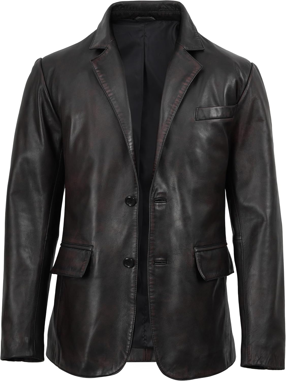 fjackets Men's Real Lambskin Leather Blazer Jacket – Stylish Leather Jackets Mens, Ideal for Business, Casual & Formal Events - Image 2